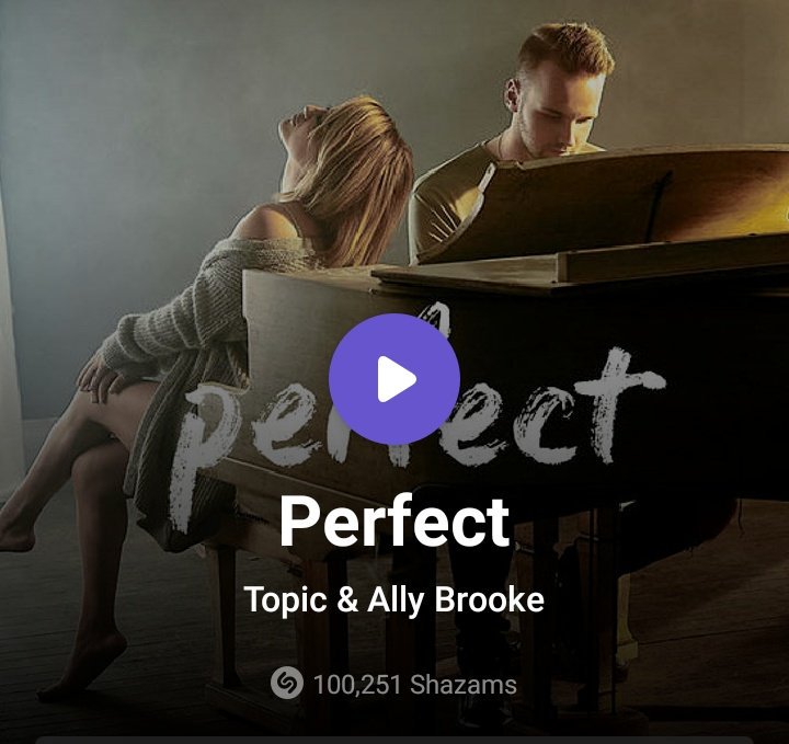 allybrasilcom's tweet photo. #Allygiance, Perfect passou dos 100 mil Shazams, bom trabalho. #ShazamPerfect ๐๐ https://t.co/vua2NrnlKi