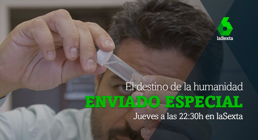 DentroDe's tweet photo. ¿Qué estilo de vida compartiremos con los robots? ¿Quién va a garantizarnos el alimento básico? @EnviadoTV se anticipa al 2050 en su nueva temporada. A las 22:30h, estreno en @laSextaTV  #EnviadoEspecialCiencia https://t.co/PNkToYmoDN https://t.co/5UPvNk0qpH