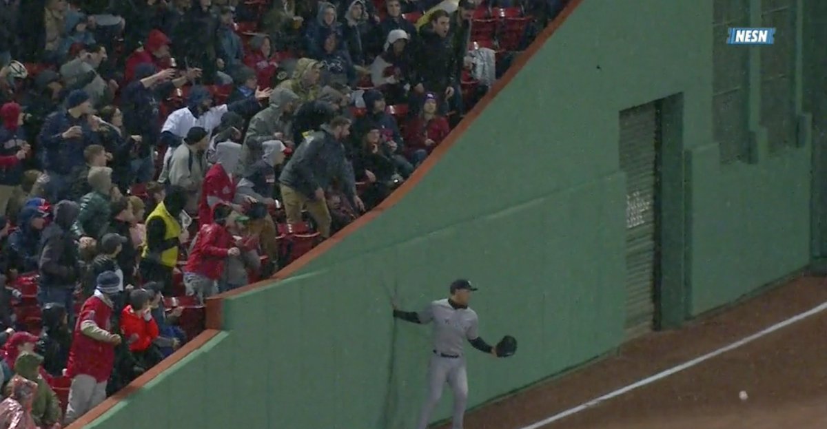 You just hate seeing Giancarlo Stanton missing a routine fly ball by eight feet to allow a run to score like that. Just not what you want from your left fielder. At all.