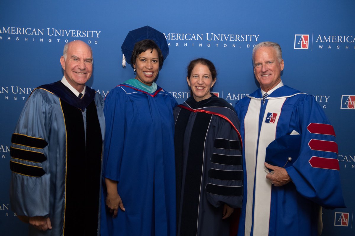 MayorBowser's tweet photo. As an @AmericanUAlum, it was my pleasure to be at my alma mater and help @AmericanU inaugurate such an extraordinary leader.
@SylviaBurwell, I wish you much success in this well-deserved endeavor. I have great confidence in you.
#AUInauguration https://t.co/uG6guySdgI