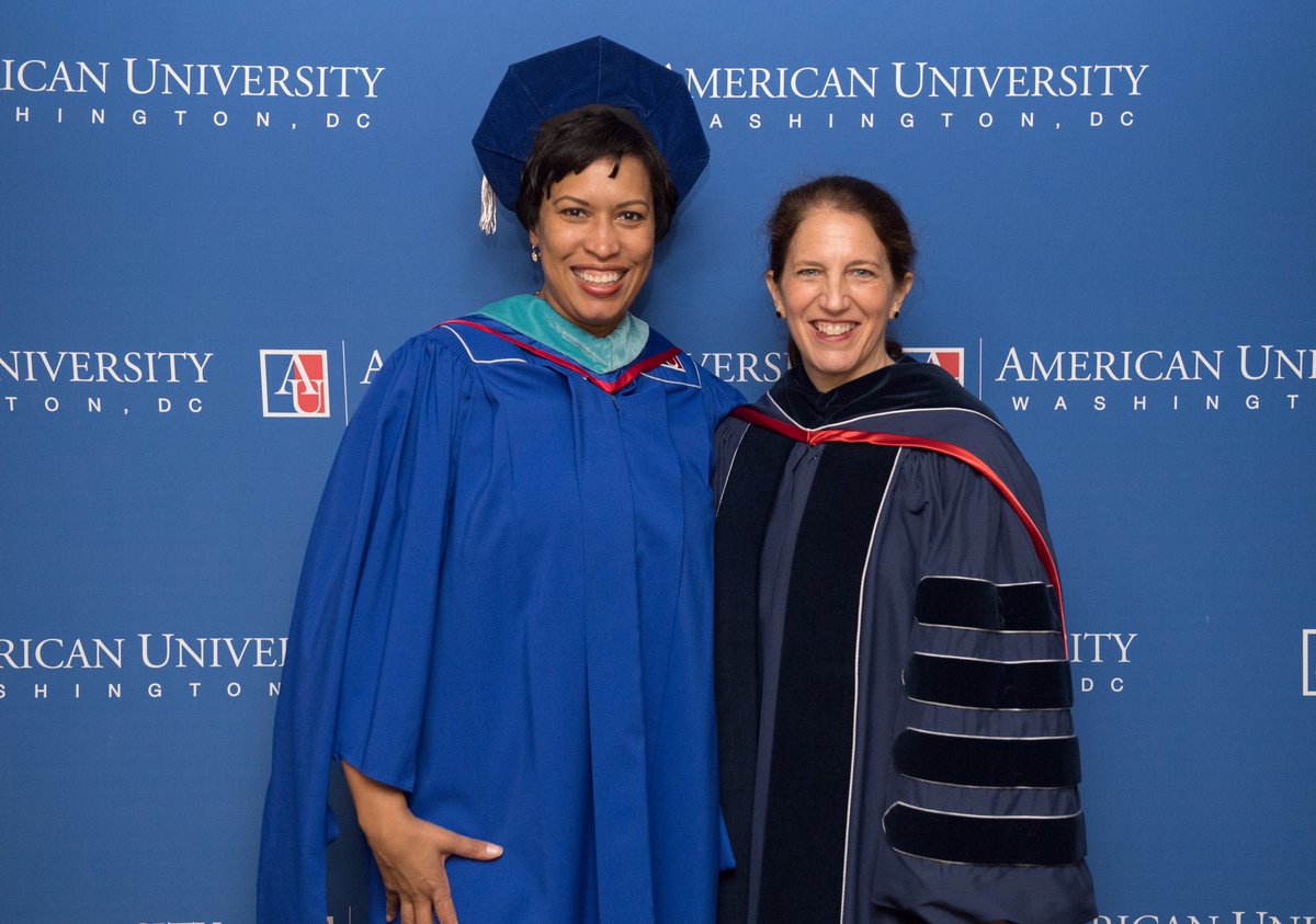 MayorBowser's tweet photo. As an @AmericanUAlum, it was my pleasure to be at my alma mater and help @AmericanU inaugurate such an extraordinary leader.
@SylviaBurwell, I wish you much success in this well-deserved endeavor. I have great confidence in you.
#AUInauguration https://t.co/uG6guySdgI