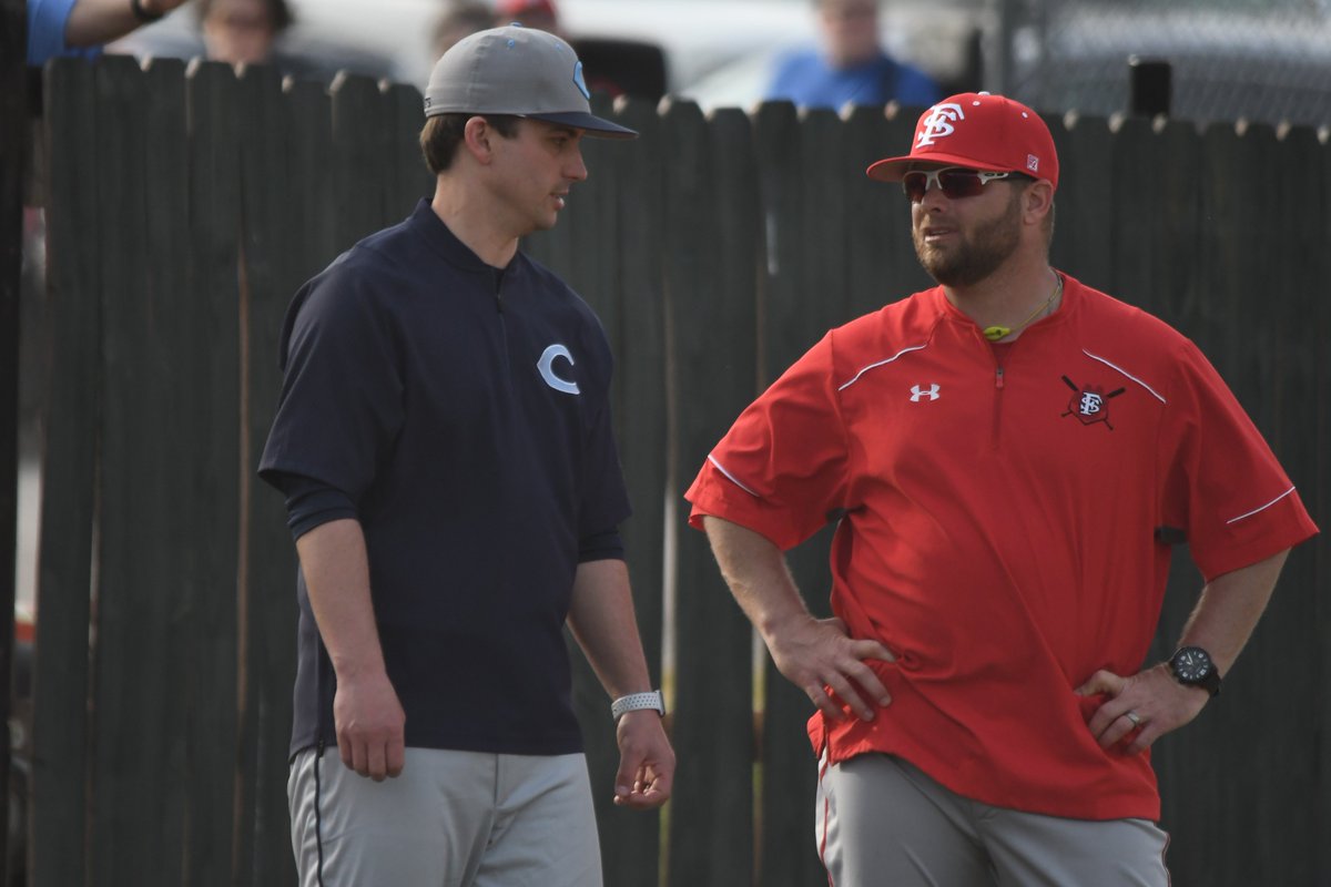 Andrew__Towne's tweet image. There is A LOT of baseball knowledge in these two photos between @ZackMurry, @CoachReganFS and Adam LaRoche! That was a fun game to watch this afternoon between two well coached teams!