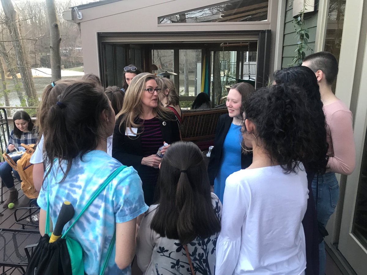 JenniferWexton's tweet photo. I'm so honored to be at the kickoff for Northern Virginia @risetorun tonight! What an amazing turnout with passionate, progressive young women. I'm sharing a panel with some rockstars - @JenniferBoysko, @AllysnCarpenter, and @poojatanjore. #R2RNOVA https://t.co/Fcpw503RZm