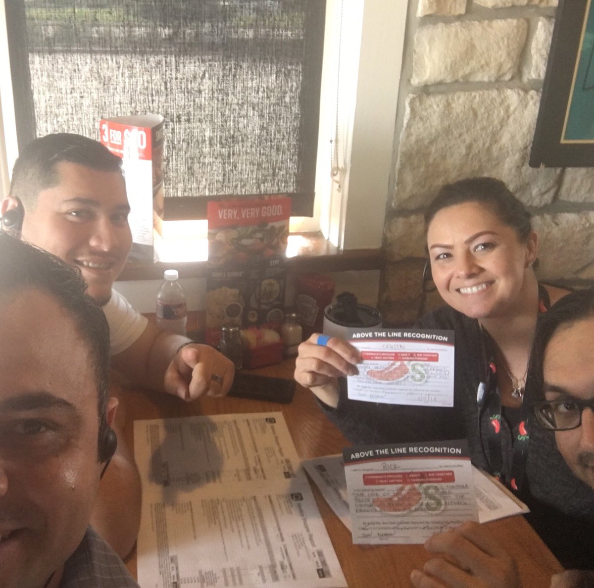 JuanMan80701122's tweet photo. We all can work, but together we WIN!!!! 
Rick's ATL for nailing his MTL on the Mystery Shopper Report!! 
Crystal for the amazing progress made on our AvT! #focused recognition! #best team ever!!
I #chilislove you !! 
Thanks for everything!!! https://t.co/WwTrih3kJx