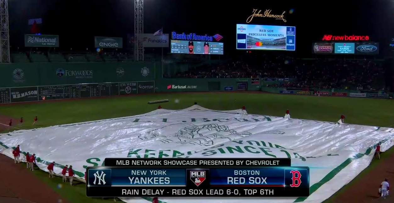 MLB Network on X: The @RedSox and @Yankees are in a rain delay