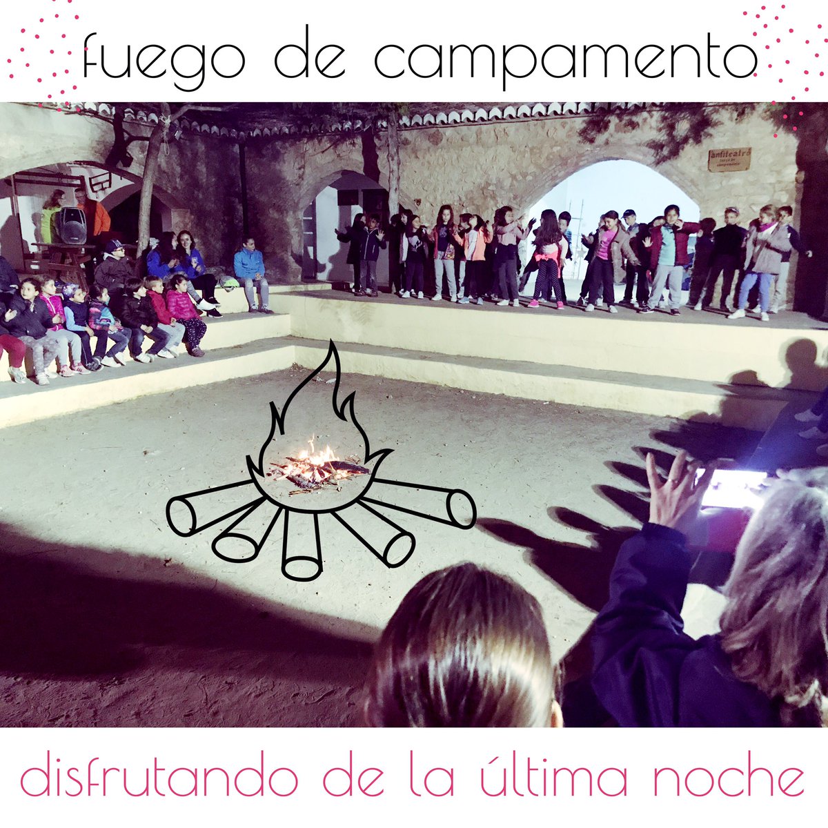 profecrisICM's tweet photo. Noche de fiesta 🎉 en la Granja Escuela 💃🏼 con #primerciclo @colegioicm #fuegodecampamento #disfrutando #bailando #actuando #cantando https://t.co/Wpy6E7h75S