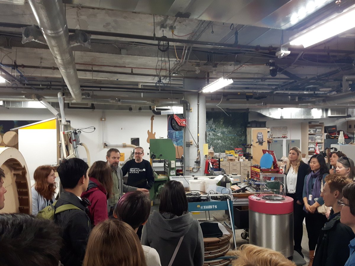 K04PB2B's tweet photo. Behind the scenes at Science World (@scienceworldca)! The workshop! #SWCCan2018 #STAN2018 https://t.co/YuJTPIE2qE