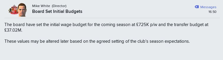 FM__GP's tweet image. 💷💰💳

A decent amount of money for transfers, £37million, after achieving promotion to the @premierleague but I will worry about that once we have managed to wrap up the league title! #SAFC