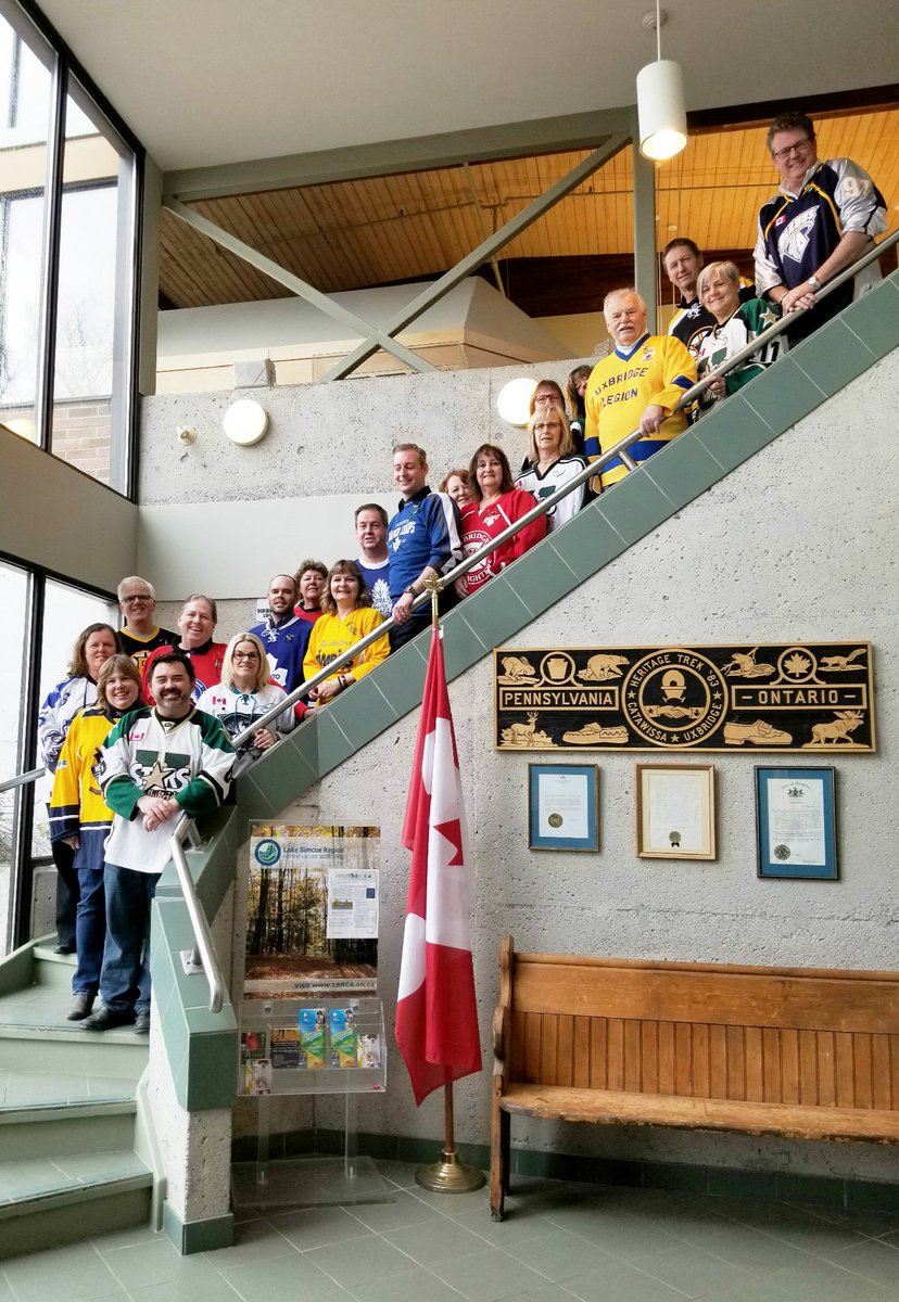 The Township of Uxbridge employees have respectfully donned our jerseys in support of the Town of Humboldt and the Humboldt Broncos. #jerseysforhumbolt