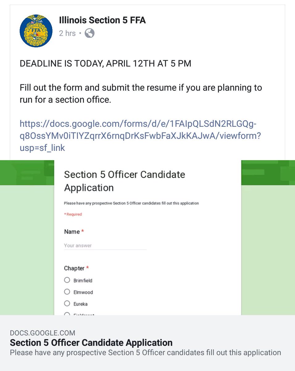 IL Section 5 FFA tweet media