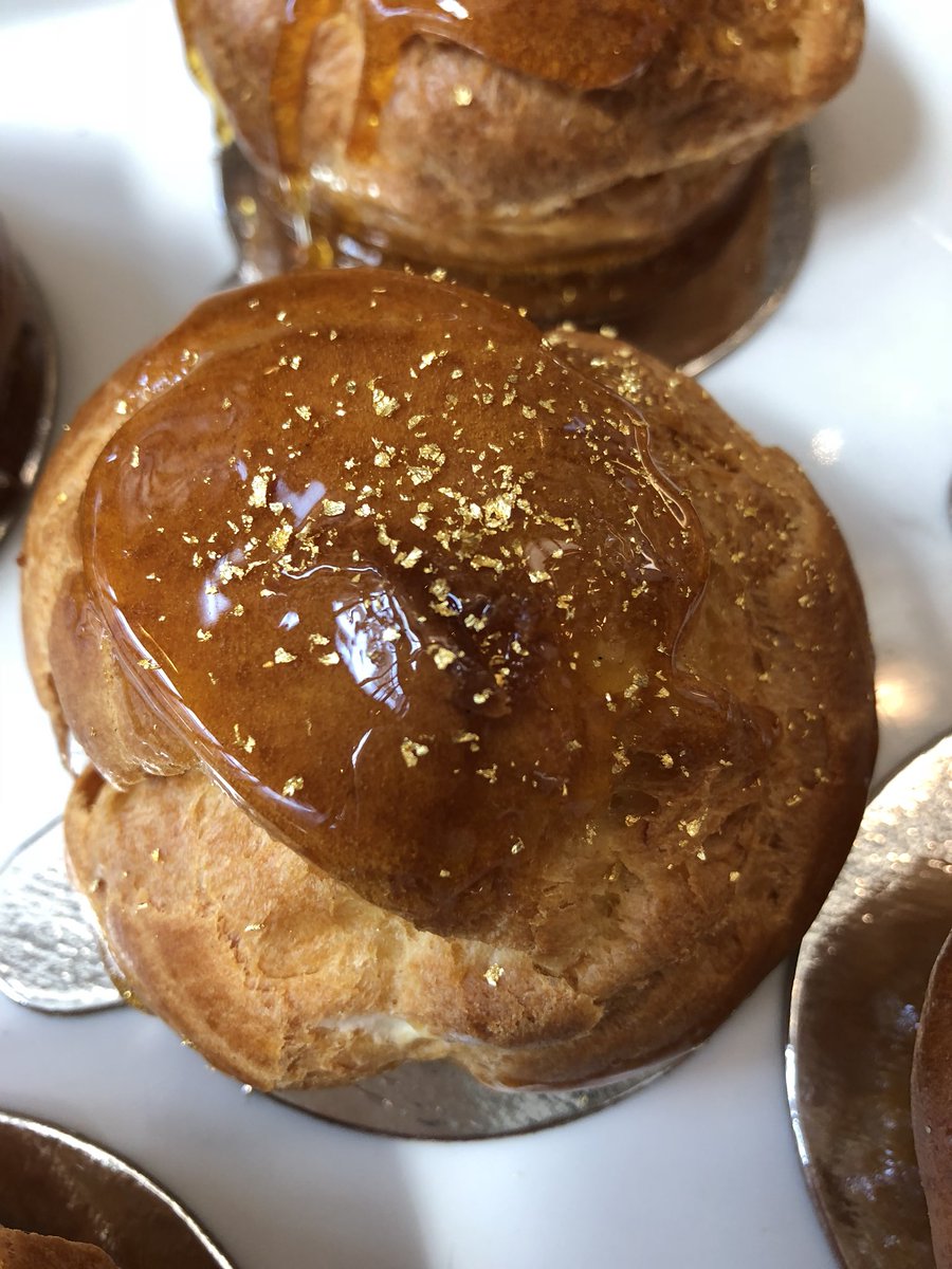 Obsessed with cream puffs this week. These are filled with vanilla cream and dipped in hard crack caramel and make for the most satisfying snack. #allthetexturesinabite