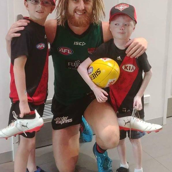 scleroderma_vic's tweet photo. #scleroderma victoria supports people with #scleroderma of all ages. Young Harrison with his hero, our #ambassador Thank you @DysonHeppell https://t.co/MBNWsJhiXI