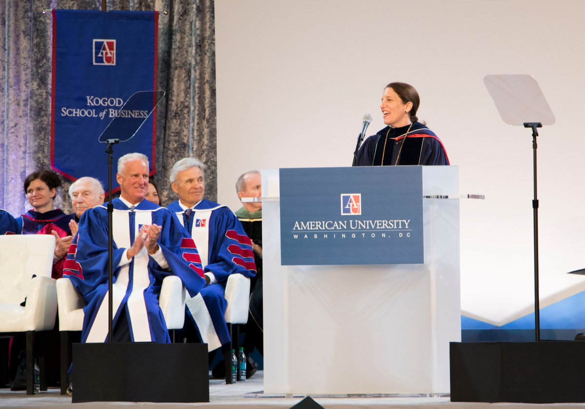 TheEagleOnline's tweet photo. Some shots of today's #AUInauguration of @SylviaBurwell. 📸: @AlyssaRotunno https://t.co/iFYD3HPLP1