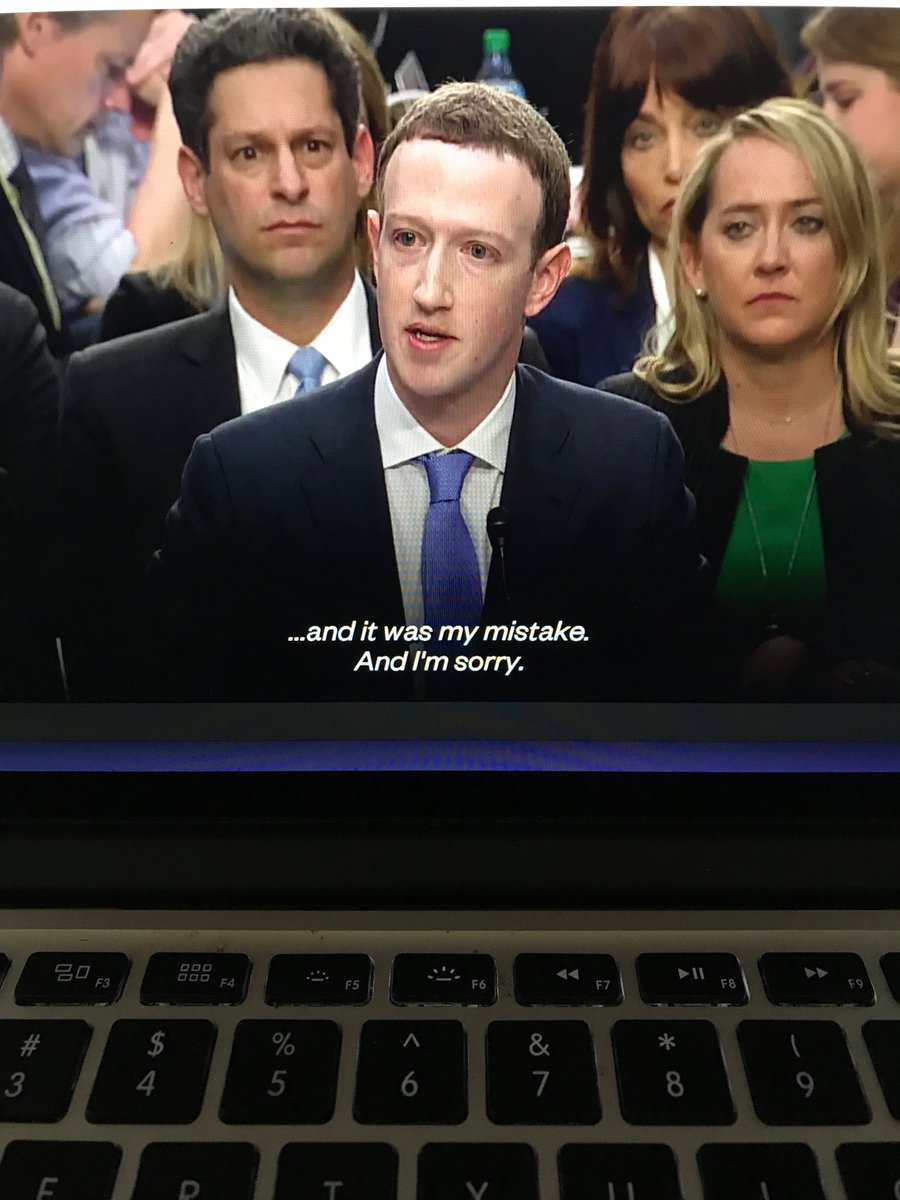 Currier_Eng301's tweet photo. It has been a long couple of days for everyone involved. Zuckerberg apologizes for what happened and says "I started Facebook. I run it. And I'm responsible for what happens here." @the_AC301 https://t.co/b7aVwLbOmS