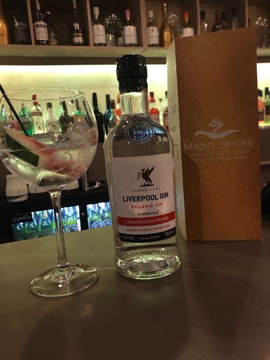 Telephone 01516911919 for @Magicspices1 an amazing Indian Restraunt They have #LiverpoolGin special edition on sale it’s called #AmberleighHouse a nod to The Halewood family winning #GrandNational 10 yrs ago @2014Winners @artiekelie @darren_hale_int  #Wirral