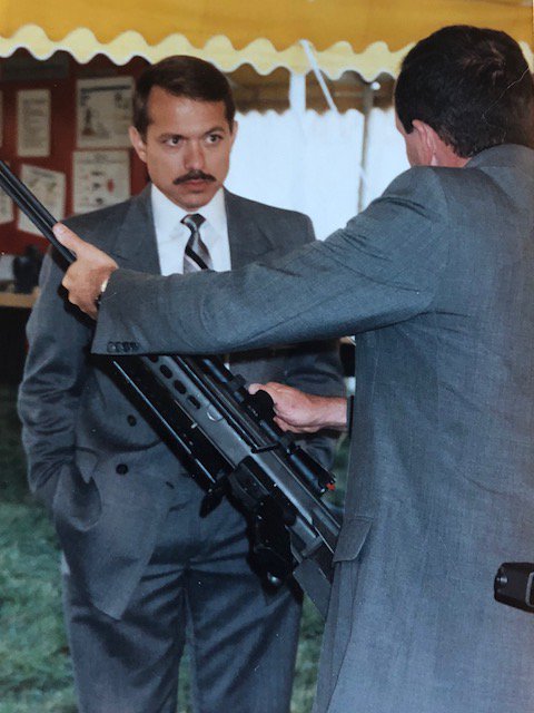BarrettRifles's tweet photo. When you show up in that double-breasted suit, perfect mustache and the biggest gun in the room
.
.
#ronniebarrett #50cal #model90 #TBT #thenineties https://t.co/Q0yNn5XzQK