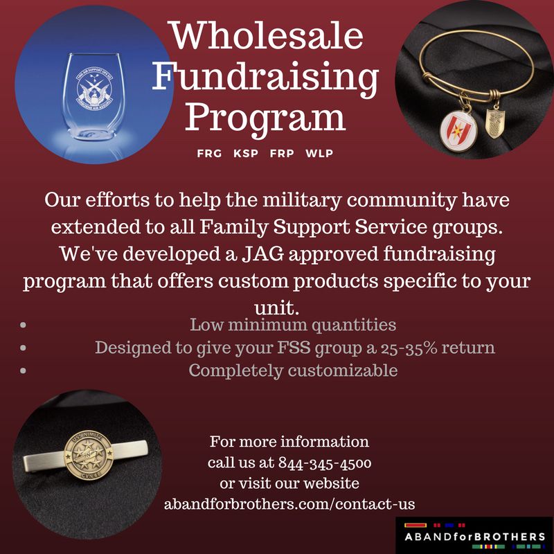 Aband4brothers's tweet photo. A Band for Brothers is constantly looking for ways to support the military community. We recently added a JAG officer approved fundraising program for all Family Support Services.  Contact us for more details. #fundraiser #Military #USA #FRG #KSP #FRP #WLP https://t.co/9iBU82Onfb