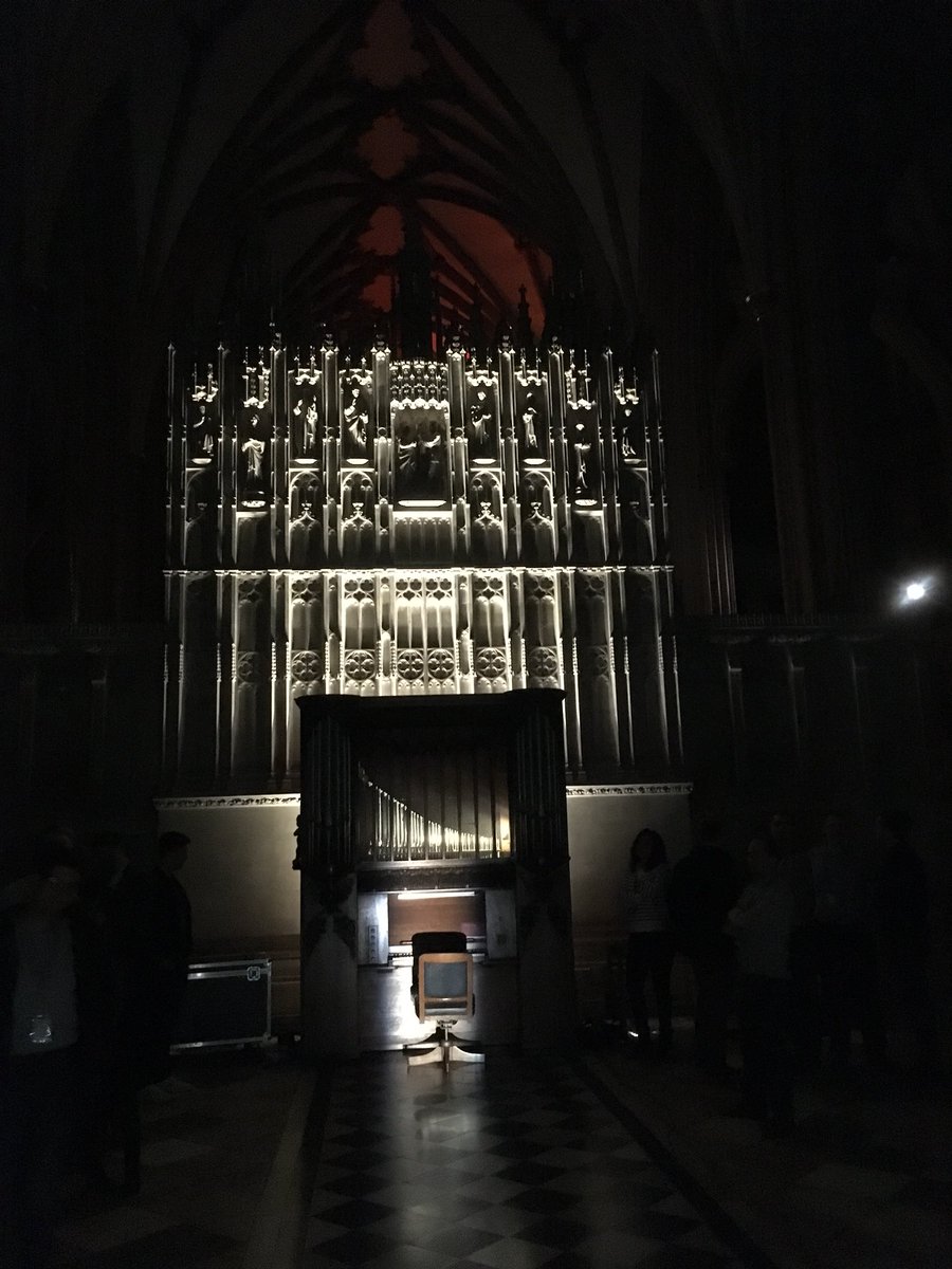 Grazing, accent and guiding the eye with light #nightgeist #bristolcathedral bringing the organ to life. Simplicity of light.