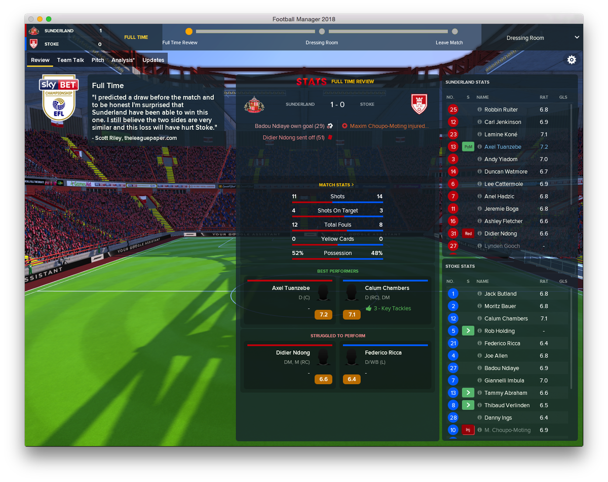 FM__GP's tweet image. 🏆📉 @SkyBetChamp - Game Day 44

🔴⚪️@SunderlandAFC 1 - (OG) Ndiaye
⚪️🔴@stokecity 0 

Despite being down to 10 men for most of the second half, we did it - CHAMPIONS!! 🎊🎉🍾🏆 We led from the front since the 23rd game, I cannot quite believe it - a magnificent achievement!