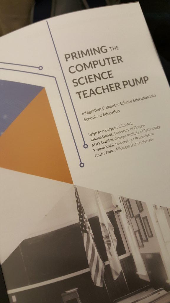 Lien_Diaz's tweet photo. Must read Priming the CS Teacher Pump: Integrating CS Ed into Schools of Ed. It's not just about preservice. It's about what teachers need to know about CS to teach it. #CSforALL https://t.co/cbRhCJymRl @lsudol @guzdial @yadavaman @joannagoode13 https://t.co/BpPVwGJCI8