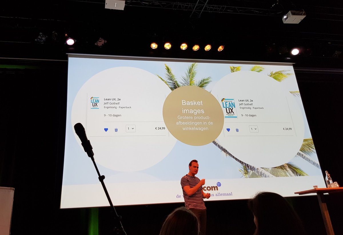 BrendavdBerg's tweet photo. Wil jij je online #conversie verhogen? Testen is de way to go: @bol_com ontdekte dat een groter plaatje van dat wat er in je mandje ligt je nèt wat hebberiger maakt! #Conversion18 #DigitalMarketing https://t.co/KsL7txlaiO
