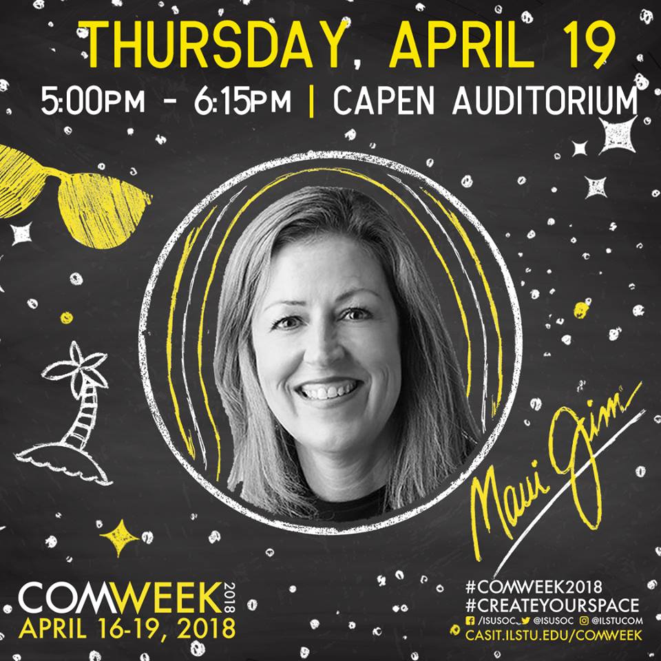 ISUSOC's tweet photo. Come see @OfficialMauiJim Human Resources Business Partner Stacey Shoemaker speak at #COMWeek2018! 5 pm, Thursday, April 19, in Capen Auditorium - Edwards Hall room 235
#BehindTheShades #CreateYourSpace https://t.co/op8h5CsXYW