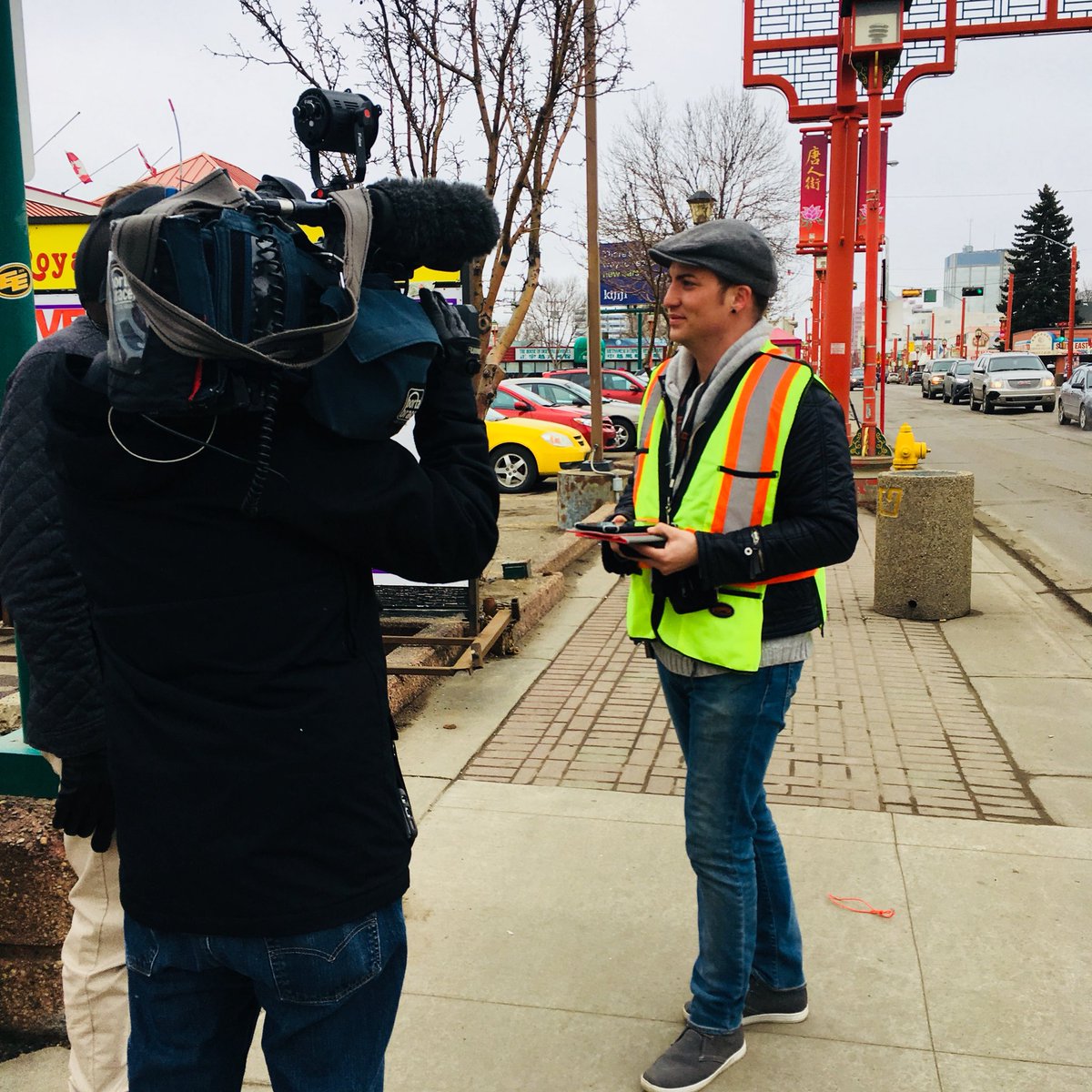WhyActNow's tweet photo. Day 2 of #HomelessCountYEG. @ctvedmonton capturing the activity in #yegdt. https://t.co/aIEw302D4n