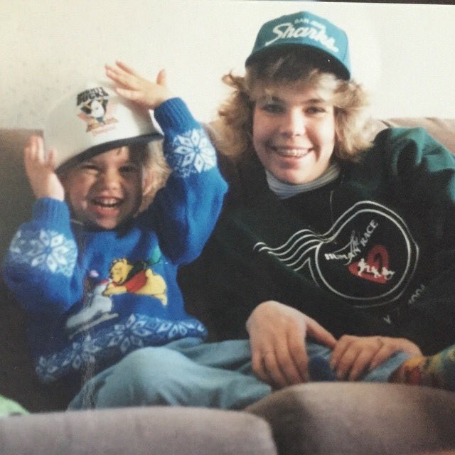 theashleighdunn's tweet photo. People give me shit all the time about being from Shark territory but being a Ducks fan. It’s not something I made up one day, this is me as a wee tot 🤣 #ducksdiehard #anaheimducks #norcalducklover #quackquackbitches https://t.co/vcZE7aAKny