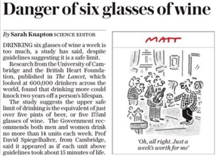 Tomorrow’s newspapers are going to be a gallimaufry of health tyrants giving you a wigging