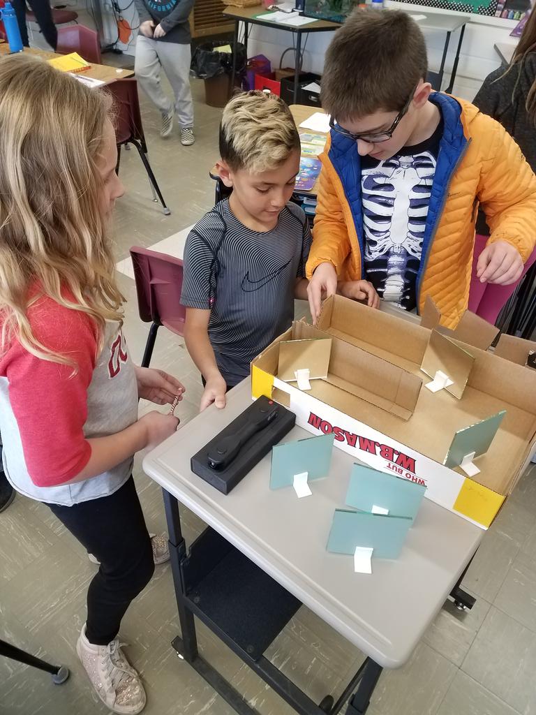 Kevin Ruane (@ruane_otes) on Twitter photo Ss testing models of a light maze to determine if reflected light travels in a straight line. #ngss #elemschool #scimodel <a href="/molinelli_jon/">Jon Molinelli</a> <a href="/CPicernoABC/">Christine Picerno</a> #otespride Ss testing models of a light maze to determine if reflected light travels in a straight line. #ngss #elemschool #scimodel <a href="/molinelli_jon/">Jon Molinelli</a> <a href="/CPicernoABC/">Christine Picerno</a> #otespride