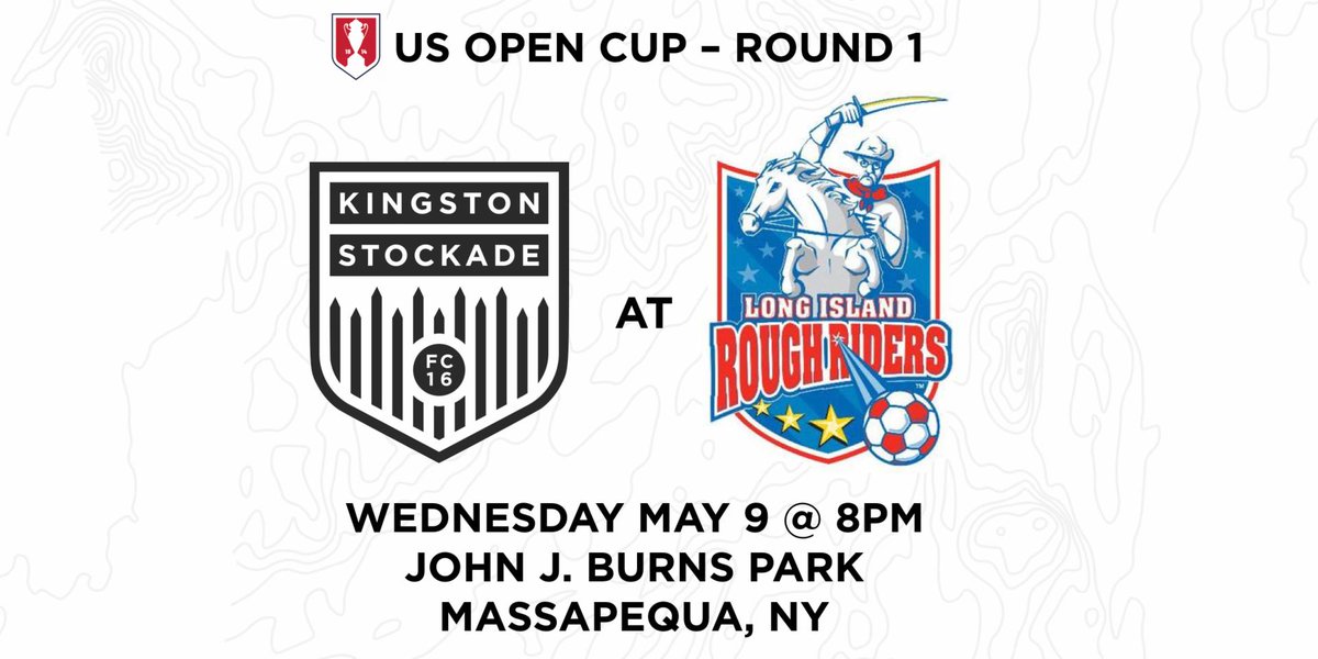 StockadeFC's tweet photo. Head's up that our US @OpenCup match vs. @LIRoughRiders on Wed May 9th has been pushed back to 8 PM (to allow for more time for players + fans to travel to Long Island).  See you there!  (and remember, FREE ADMISSION!) https://t.co/N3ID2VRskL