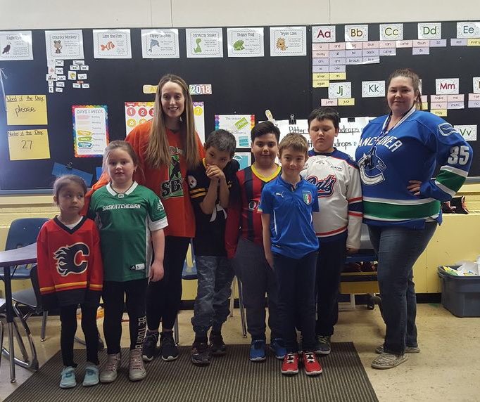 MissLOsborne's tweet photo. Jerseys on to show that we are #HumboldtStrong! @RegPublicSchool https://t.co/SqbzBYeN9U