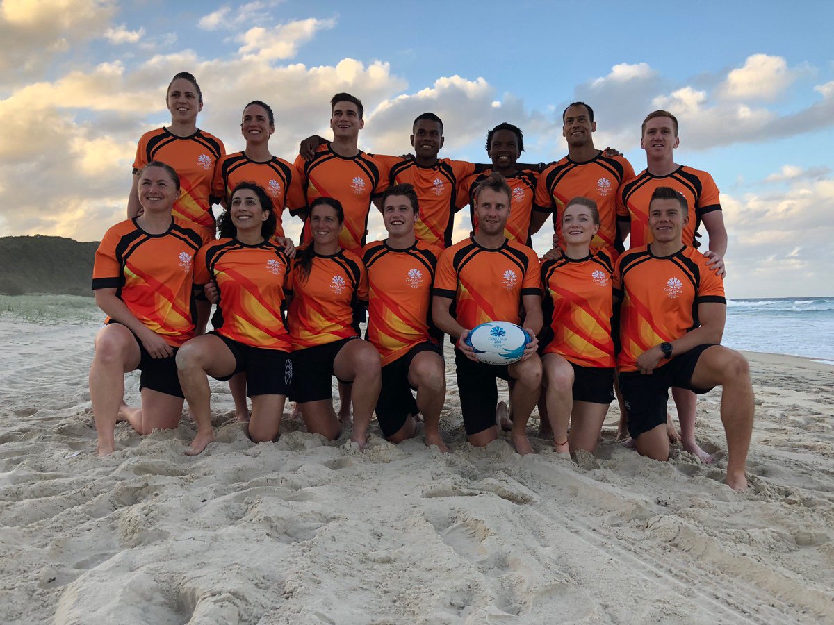 thecgf's tweet photo. Later today, the #Rugby7s competition kicks off - with Women’s #Rugby7s making its @thecgf debut at a packed Robina Stadium. Meet the match officials! #GamesOfFirsts #GC2018 #GC2018RugbySevens https://t.co/bRAdtqVzIa