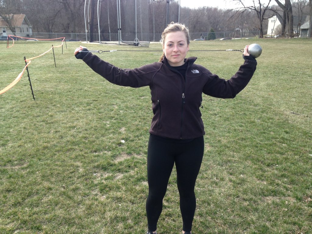 MarvRoeske's tweet photo. @CobberXCTF Bailey Hovland hammer throw school record 51.84 meters, 170-1 at Sioux City Relays https://t.co/NjFC4Tlkeb