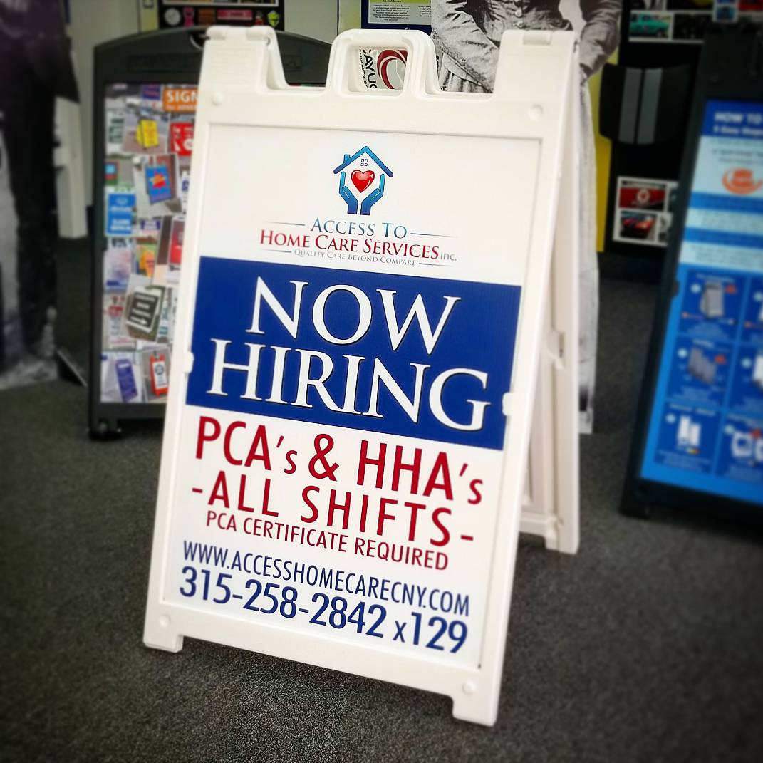 #NOW #HIRING! @plasticade #signicade #deluxe #frame with full #color #panels for our #friends at #Access to #Home #Care #services!
・・・
#LetUsHandleIt
・・・
#sign #design #designer #logo #brand #branding #advertising #marketing #smallbiz #business #smallbusiness #315 #cool