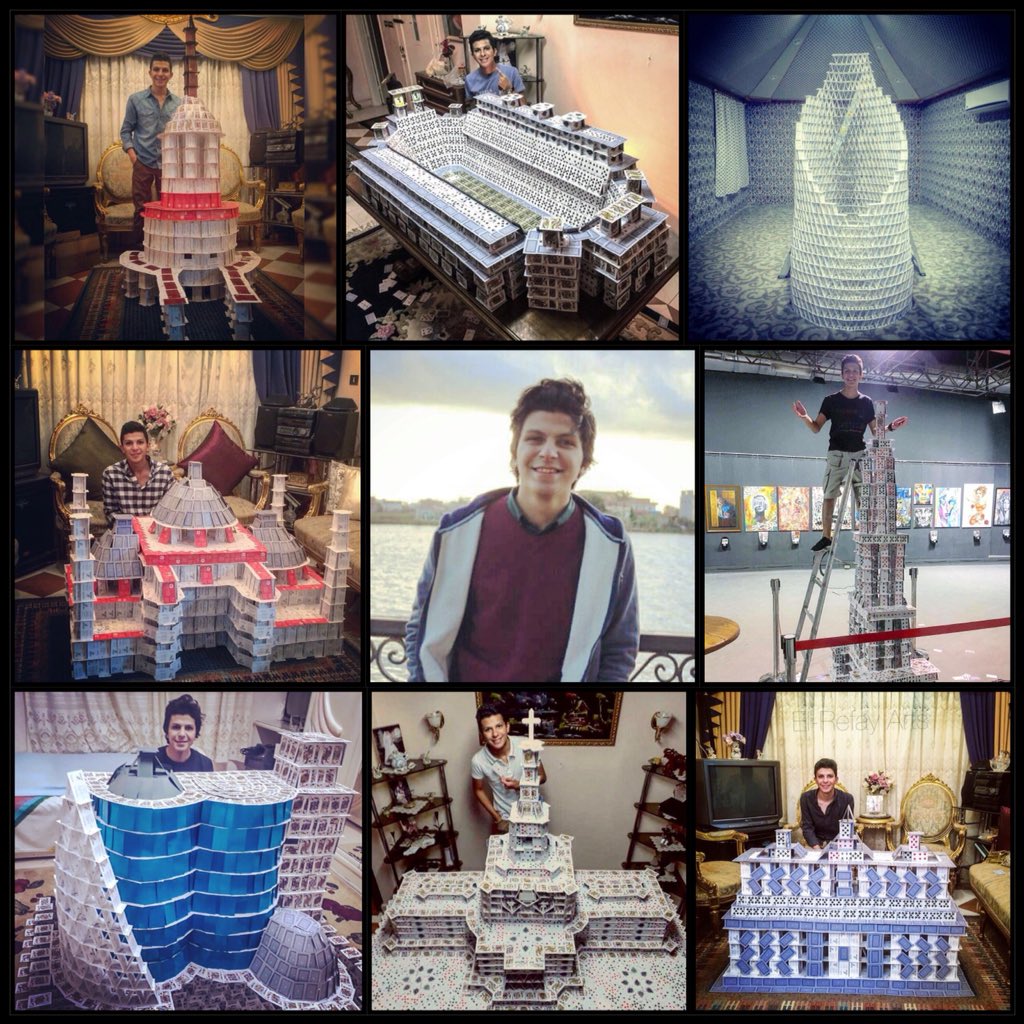 elrefay_arts's tweet photo. #artvsartist
Building By freestanding playing cards ♠️ ♥️
بناء بـ اوراق الكوتشينة بدون تثبيت و قوف حر ♠️♥️
#king_of_cards 👑
#ملك_الكوتشينة 👑 https://t.co/vkiZkNgTCA