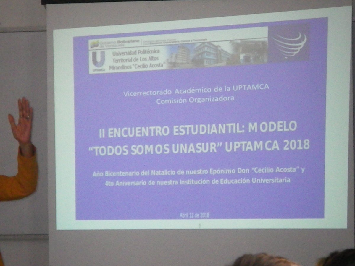 PLAFORDOUPTAMCA's tweet photo. Galería Fotográfica del 2do encuentro estudiantil: Modelo: "Todos Somos UNASUR" UPTAMCA 2018 #plafordo #uptamca https://t.co/hXDQhRE5k3 https://t.co/YnB7LNZ4P2