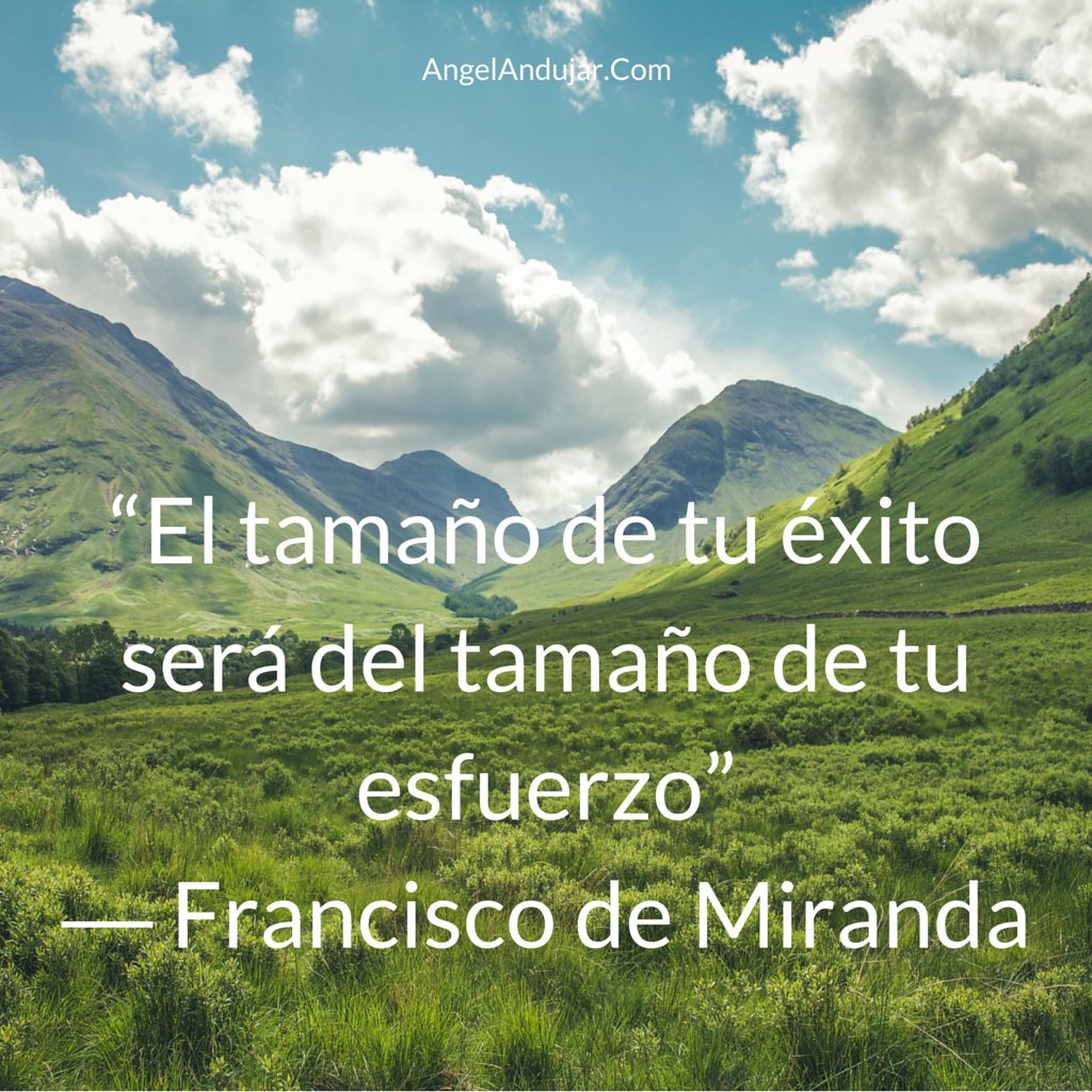 AngelCoachLife's tweet image. "El tamaño de tu #éxito será del tamaño de tu #esfuerzo" – Francisco de Miranda #NegocioDesdeCasa
AngelAndujar.com