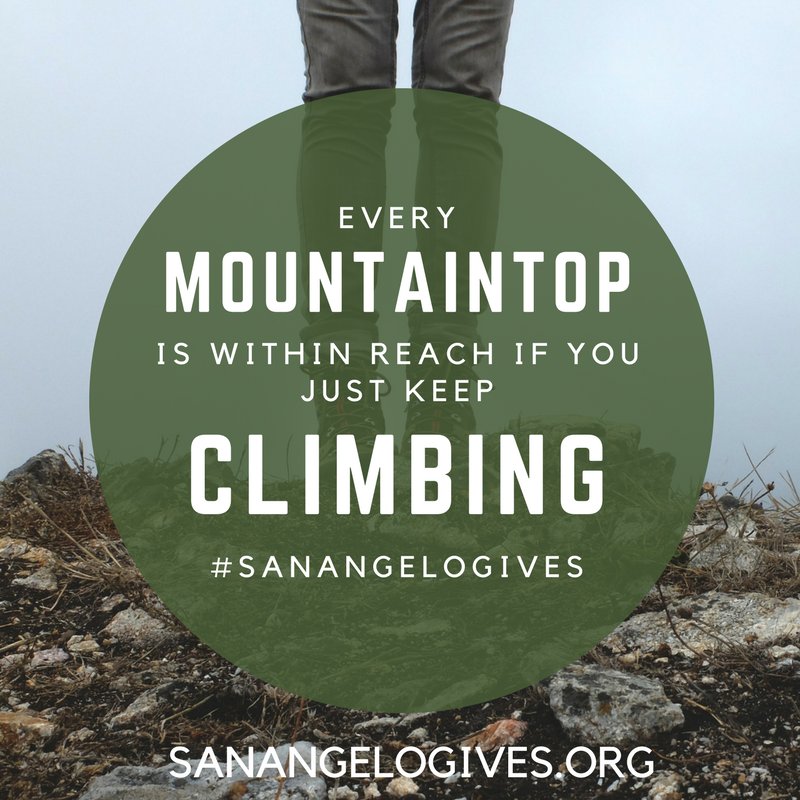 Help your favorite causes climb mountaintops on May 1st.  sanangelogives.org
