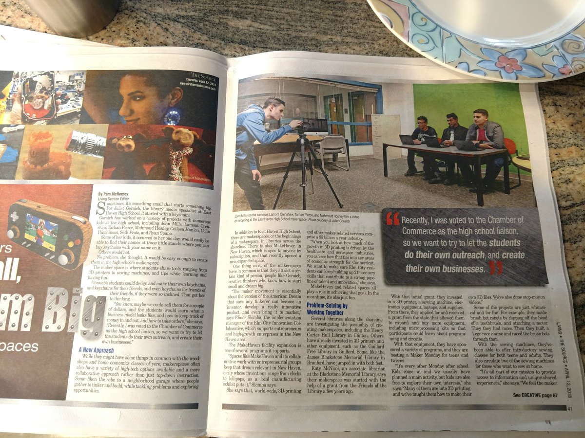 EHHSLMC's tweet image. Great article in the Source about the EHHS #Makerspace #librarylife #maketolearn #weareehps @EHSD_eforti @EHHSPrincipal