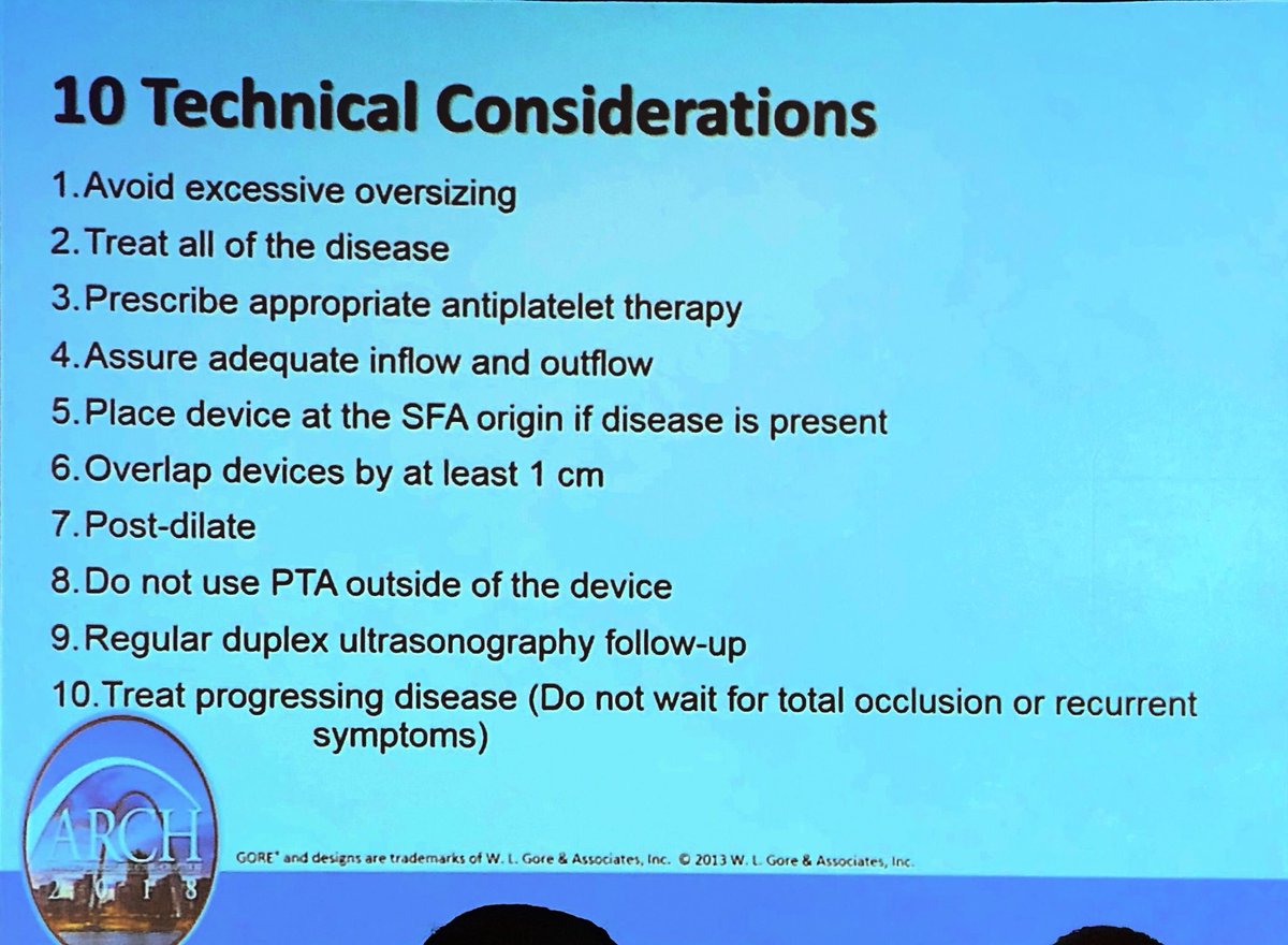 ekgpdx's tweet photo. Craig Walkerโs 10 rules for using #Viabahn for in-stent restenosis, and conclusions on treating ISR. #ARCH2018 #CLIFighters https://t.co/ntebYMub05