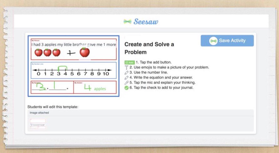 🍎Did you miss the <a href="/Seesaw/">Seesaw</a> Intermediate webinar this week? We talked about using Activities like this one! app.seesaw.me/pages/shared_a…