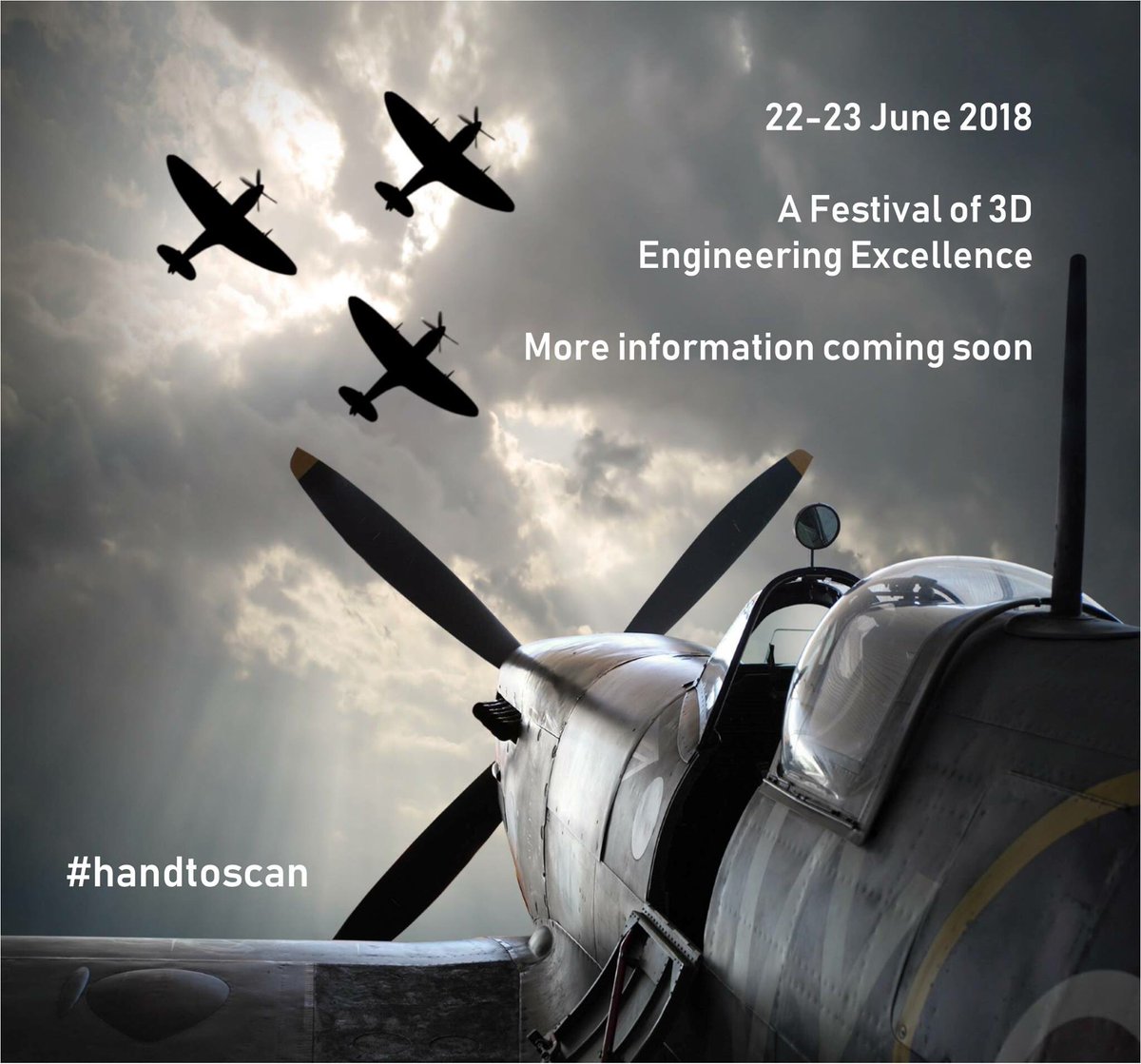 MHPLimited's tweet photo. Fancy a flight in a Spitfire? Then keep your eyes open for the launch of an exciting event coming soon.....'Hand to Scan' - A Festival of 3D engineering excellence. #handtoscan https://t.co/Id3GsjOmfz