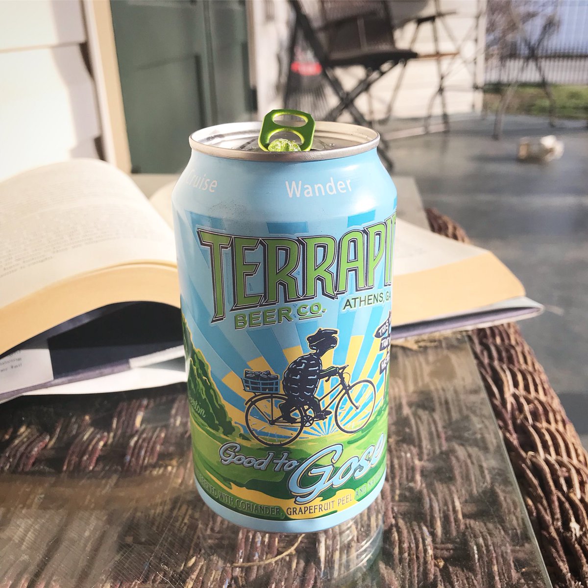 IncoBeverage's tweet photo. A beer and a book ... @TerrapinBeerPA @TerrapinBeerCo #goodtogose #porchbeer https://t.co/hDt4xZojWU