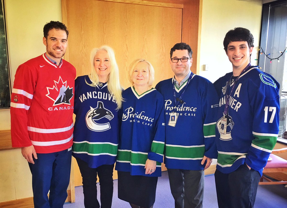 RACEconnect1's tweet photo. PHC Leadership and Shared Care team wearing our #JerseysForHumboldt in solidarity https://t.co/W0BRovFRz9