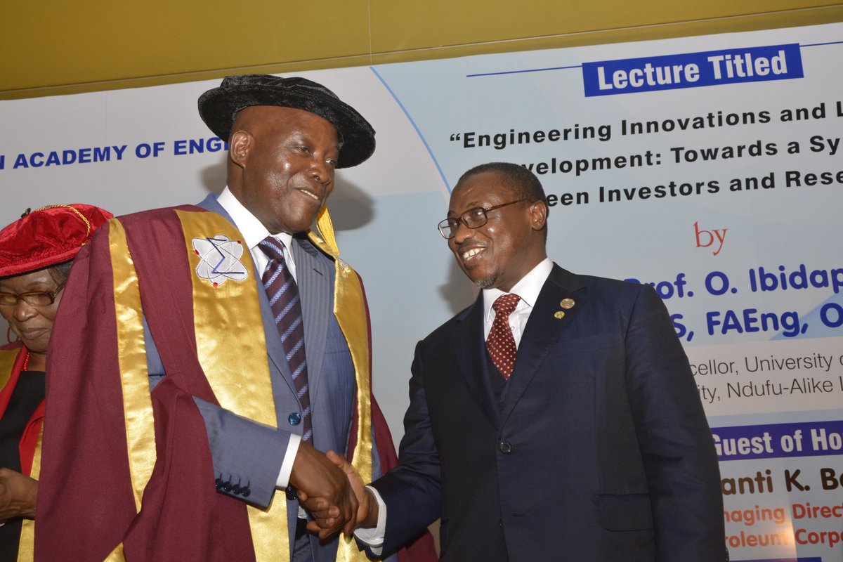DrMKBaru's tweet photo. Earlier today in Lagos, I attended the Induction Ceremony of Engr. Alfred Irabor Okoigun as Hon. Fellow of the Nigerian Academy of Engineering (NAE). The feat is well-deserved considering Engr. Okoigun's unwavering commitment to promoting eng'g education in Nigeria. The cap fits! https://t.co/srCAW8nhwR