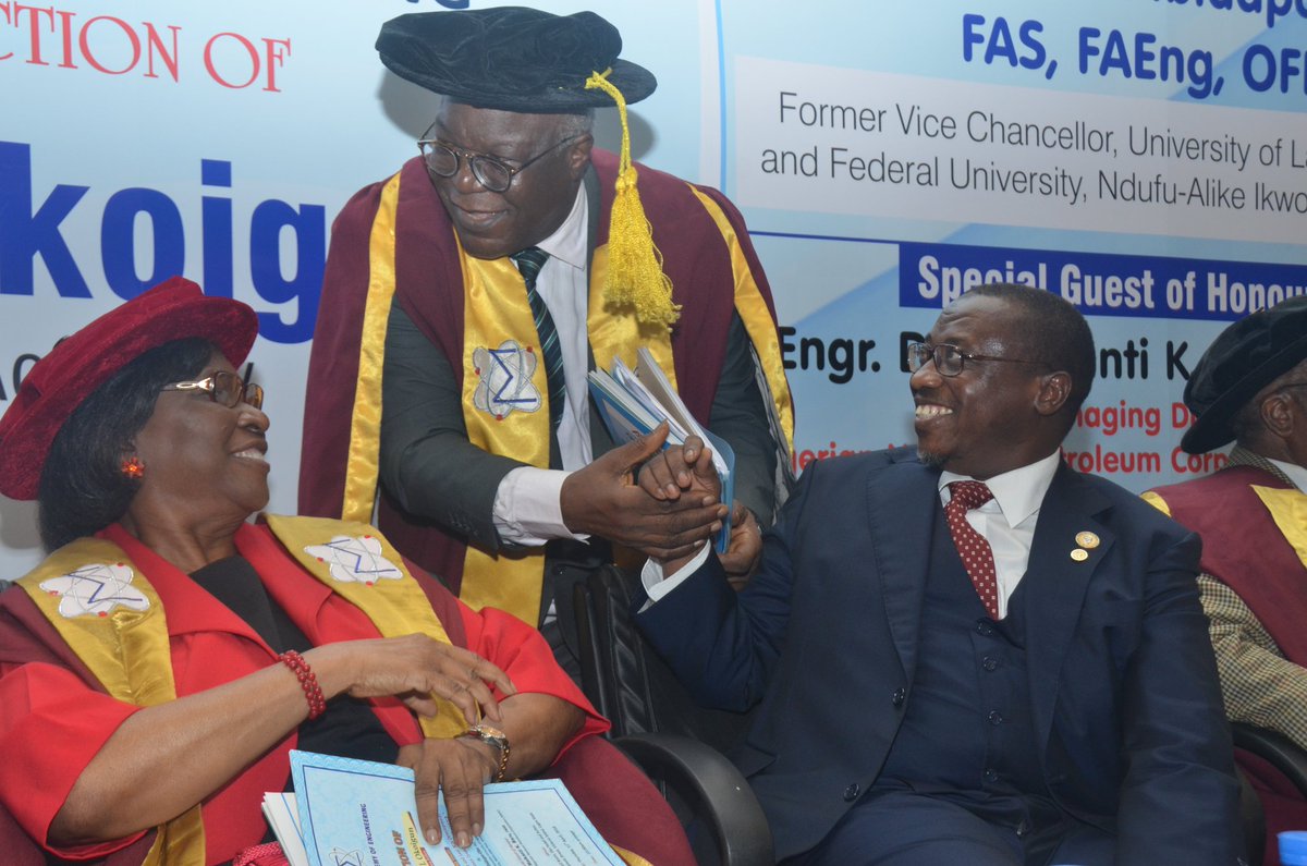 DrMKBaru's tweet photo. Earlier today in Lagos, I attended the Induction Ceremony of Engr. Alfred Irabor Okoigun as Hon. Fellow of the Nigerian Academy of Engineering (NAE). The feat is well-deserved considering Engr. Okoigun's unwavering commitment to promoting eng'g education in Nigeria. The cap fits! https://t.co/srCAW8nhwR
