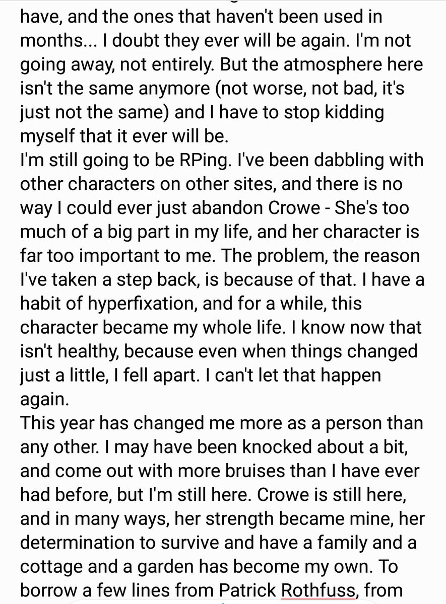 magiccrowe's tweet photo. ((Hi guys!! I know it's been a while, but I wrote an anniversary message for this account, and I would appreciate it if you took the time to read it.
I love you all!
Mari)) https://t.co/FAfTOch4XD
