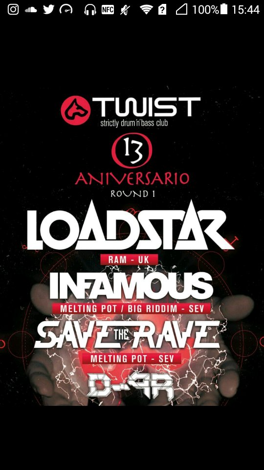 Sabado 21 abril.
Vuelta de twist club.
13 aniversario!

Listas e info 

680 833 508