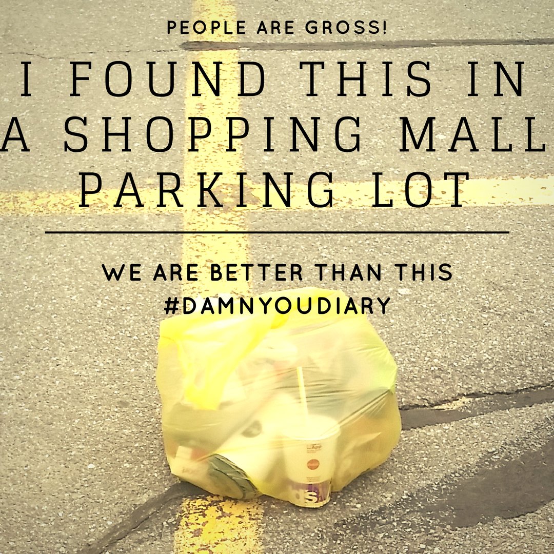 Don't worry...I threw it away. #peoplesuck #sad #whydopeopledothis #gross #trashbag #dontlitter #bebetter #damnyoudiary